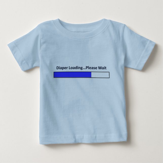Blöjan som laddar…, behar väntan t-shirt (Framsida)