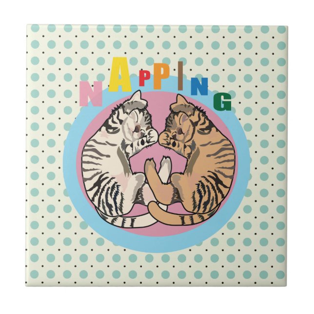 blöjande katt kakelplatta (Framsidan)