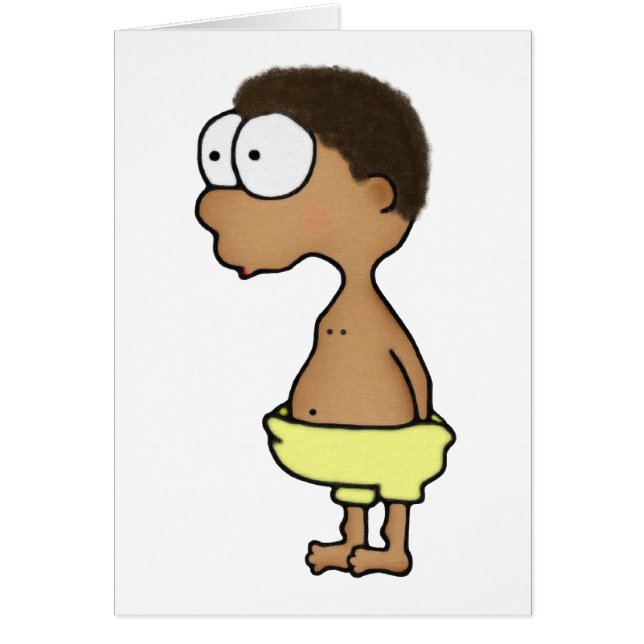 Blöjapojke Hälsningskort (Framsidan)