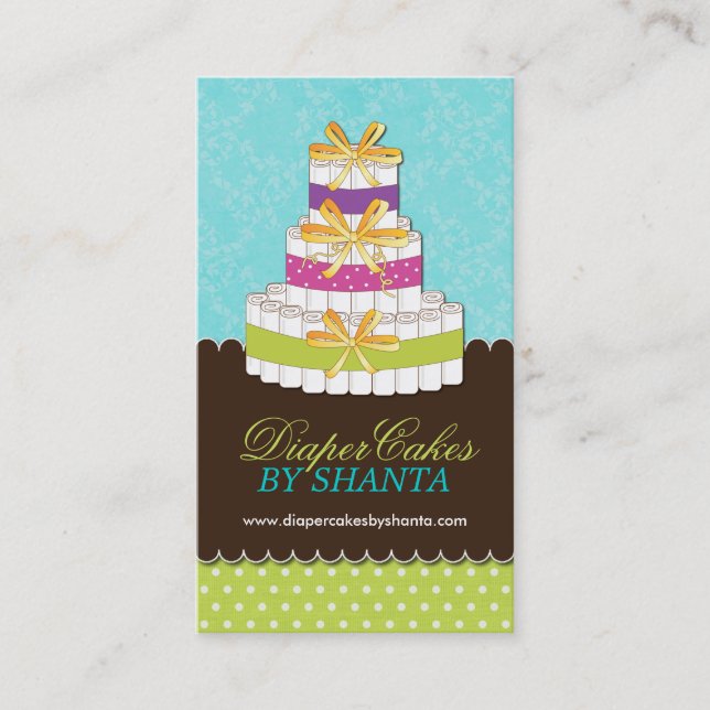 Blöjatårtavisitkortar Visitkort (Framsida)