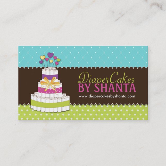 Blöjatårtavisitkortar Visitkort (Framsida)