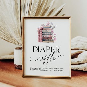 Blöjlotteri Sagobok Nytt kapitel Baby Shower Poster