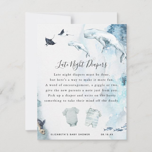 Blöjor på natten | Baby Shower Lek (Framsida)