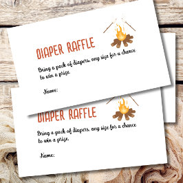 Blöjraffle spel S'more rolig baby shower tema Tilläggskort