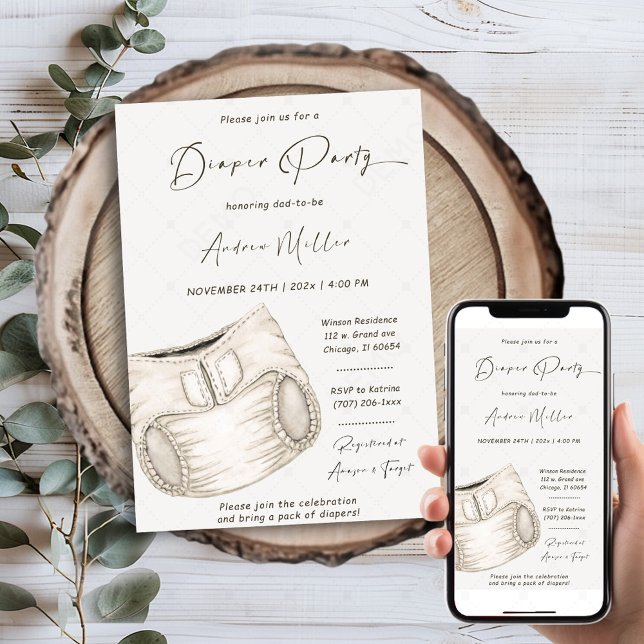 Blöjtjejparty - Anpassad inbjudan till den blivand (Skapare uppladdad)