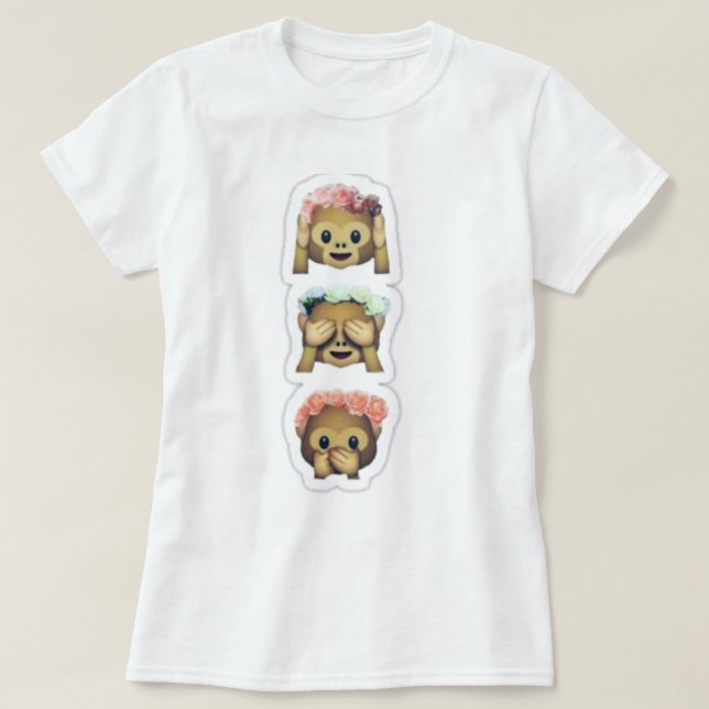 Blom- apaEmojis utslagsplats T-shirt (Design framsida)