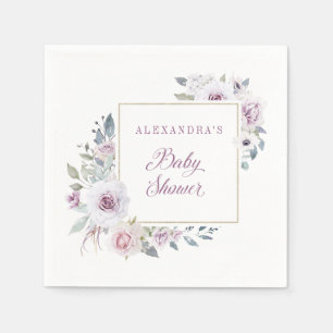 Blom- baby shower för Violetrodnad Pappersservett