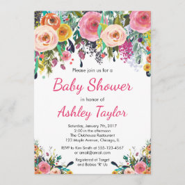 Blom- baby showerinbjudan inbjudningar