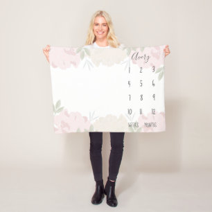 Blom- babymilstolpe för gulliga pastellfärgade fleecefilt