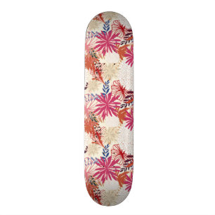 Blom- bakgrund 3 mini skateboard bräda 18,7 cm