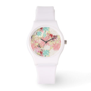 Blom- bakgrund 4 armbandsur