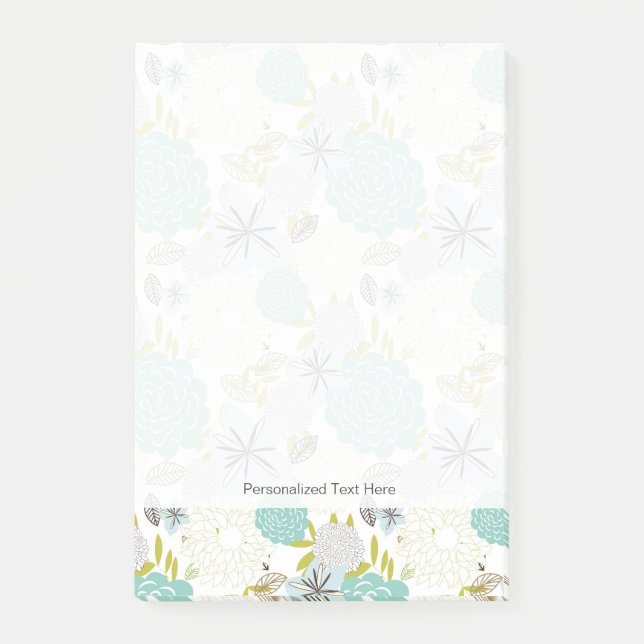 Blom- bakgrund 5 post-it block (Framsida)