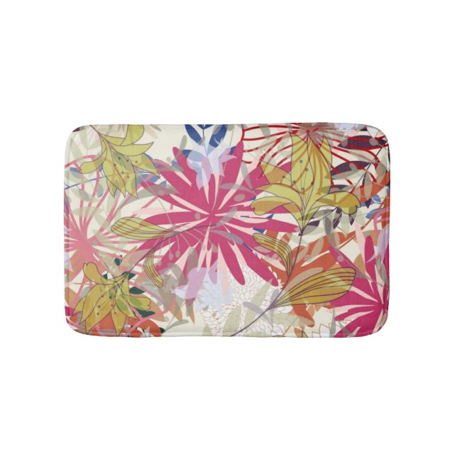 Blom- bakgrund 6 badrumsmatta (Framsidan)