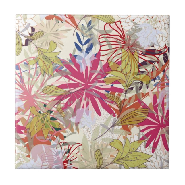 Blom- bakgrund 6 kakelplatta (Framsidan)