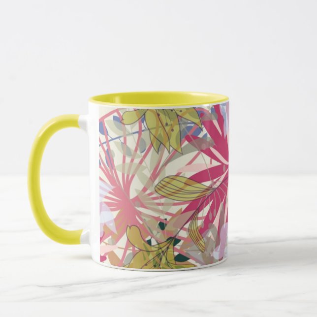 Blom- bakgrund 6 mugg (Vänster)