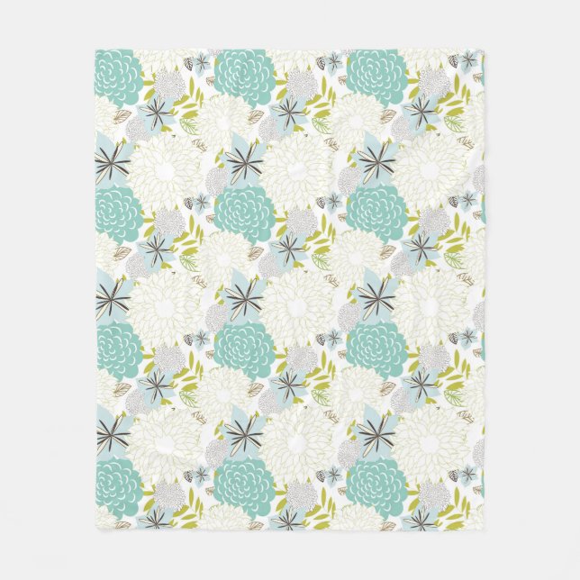 Blom- bakgrund fleecefilt (Framsidan)