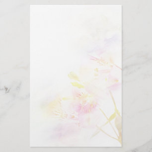 blom- bakgrund med vattenfärgblommor brevpapper