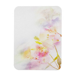 blom- bakgrund med vattenfärgblommor magnet