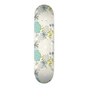 Blom- bakgrund old school skateboard bräda 21,6 cm
