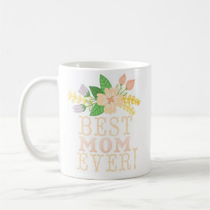 Blom- bäst mamma någonsin kaffemugg