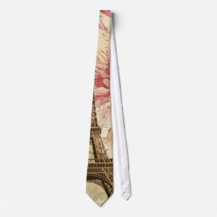 Blom- bohemiskt chic Paris Eiffel för vintage torn Slips