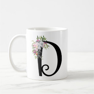 Blom- brev D, Monogramkonstmugg för vattenfärg Kaffemugg