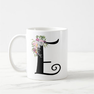 Blom- brev E, Monogramkonstmugg för vattenfärg Kaffemugg