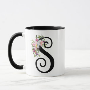 Blom- brev S, Monogramkonstmugg för vattenfärg Mugg