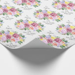 Blom- bukett med rosoranpassningsbar till och från presentpapper<br><div class="desc">Detta slående in papper är säkert att vara ett slått! Designat med en vattenfärgblommönster som skapas och målas av mig,  kan detta papper,  skräddarsy med ditt eget "" och "från" namn! Avlägsna behovet för märkre,  eller fasan av att ge sig för gåva missförstår med denna personifierade inpackning av papper.</div>