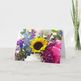 Blom- bukett tack kort