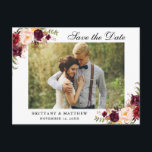 Blom- Burgundy för vattenfärg spara datera Meddelande Vykort<br><div class="desc">Blom- Burgundy Marsala för vattenfärg spara dateraförlovningvykortet</div>