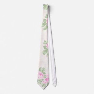 Blom- chic rosa ros för vintage slips