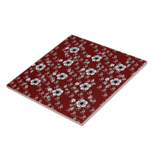 Blom- Cranberry Kakelplatta