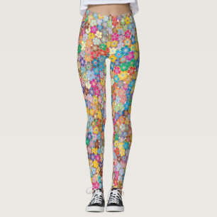 Blom- damasker leggings