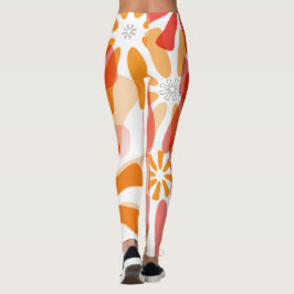 Blom- damasker med signalljuset leggings