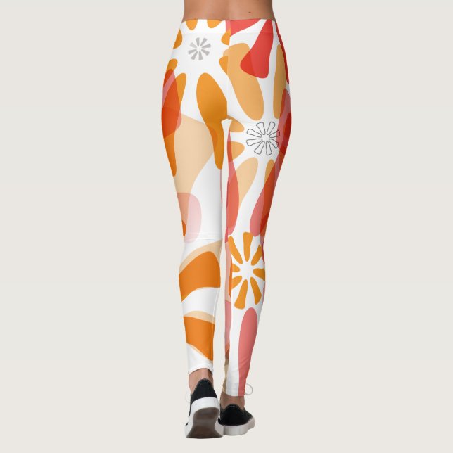 Blom- damasker med signalljuset leggings (Baksida)