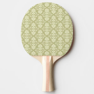 Blom- damastast tapet pingisracket