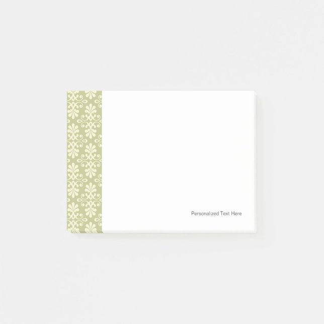 Blom- damastast tapet post-it block (Framsida)