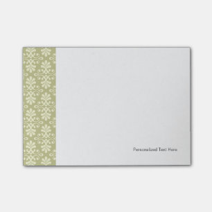 Blom- damastast tapet post-it block