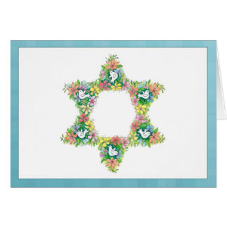 Blom- davidsstjärna hälsningskort