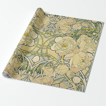 Blom- Decoupage för art nouveau affisch