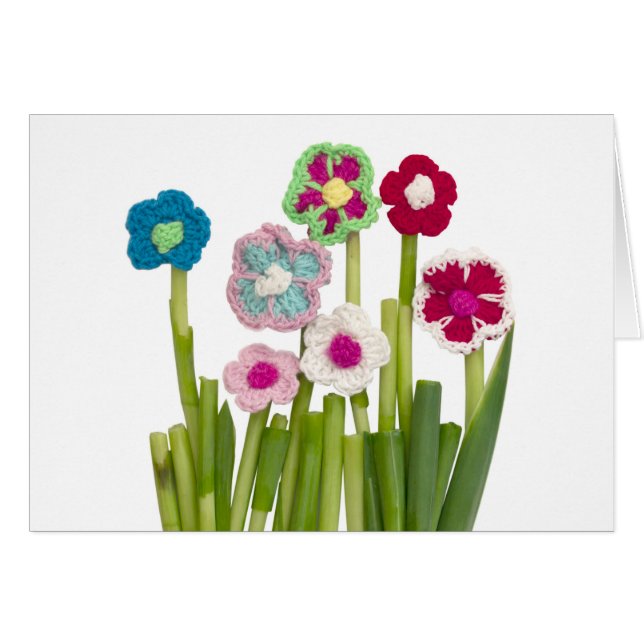 blom- dekoration hälsningskort (Framsidan Horizontal)