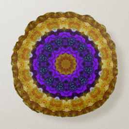 Blom- dekorativ kudde för konstMandalarunda