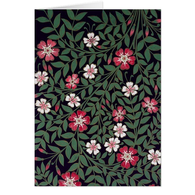 Blom- design av J. Owen, 1863 Hälsningskort (Framsidan)