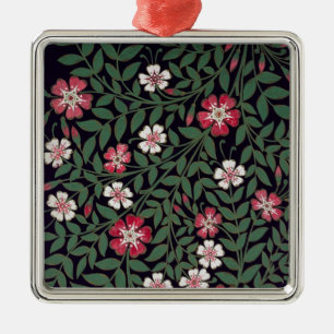 Blom- design av J. Owen, 1863 Julgransprydnad Metall