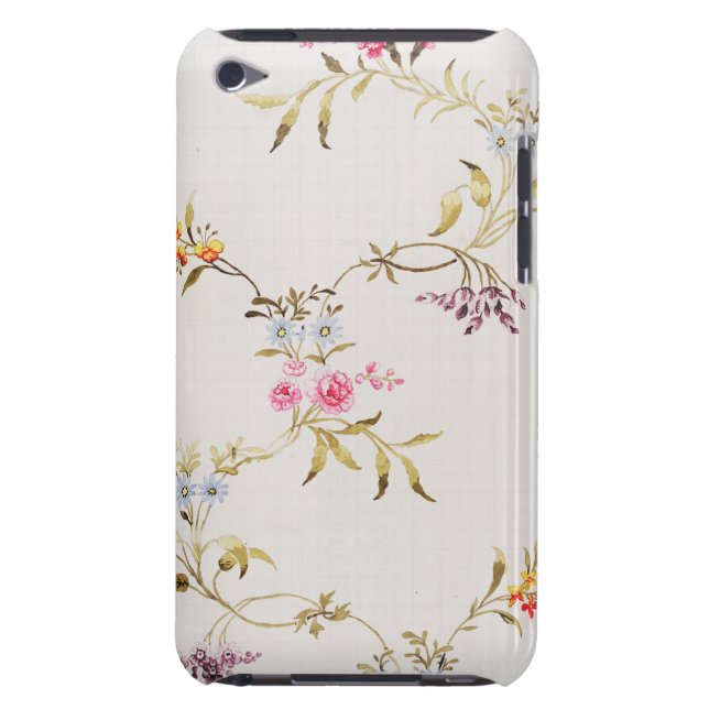 Blom- design av nejlikor och ro för ett silke M iPod Touch Case (Baksidan)