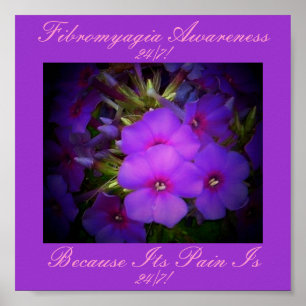 Blom- Design-Fibromyalgia medvetenhetaffisch Poster