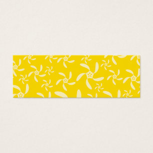 Blom- design för sommar. Solig Yellow. Litet Visitkort