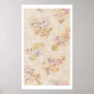 Blom- design med pioner, liljar och ro för S Poster