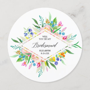 Blom- diamantbrudtärna inbjudningar